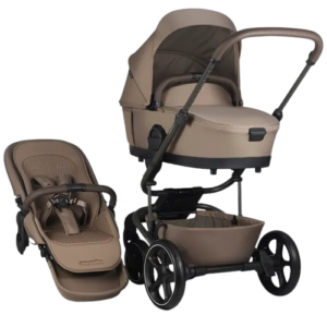 Easywalker Harvey NXT kinderwagen in de kleur Mocha Brown met een modern design en comfortabele zitting.